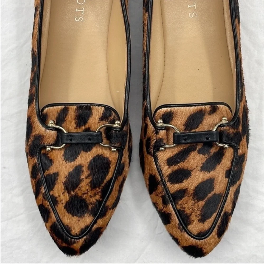 NEW! Talbots Francesca Driving Moccasins - Leopard Print Calf Hair. 7AA. - Picture 7 of 14